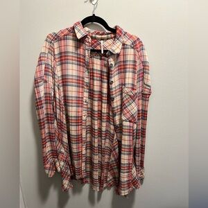 Free People Size L Flannel Shirt
